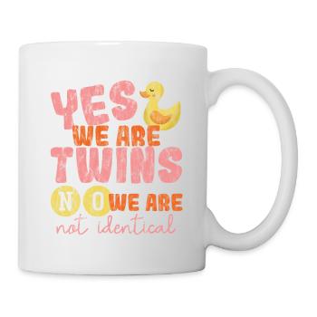 Yes, We Are Twins, No, We Are Not Identical 3 - Mug - white - Right