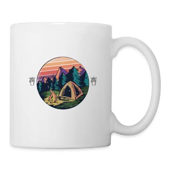 Camping Is Awesome, Beer Makes It Awesomer - Mug - white - Right