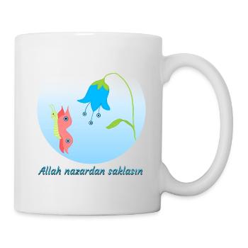 Nazar Böses-Augee-Schutzamulett Schmetterling - Tasse - Weiß - Rechts