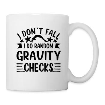 Gymnast Design I Don´t Fall I Do Gravity Checks - Tasse - Weiß - Rechts