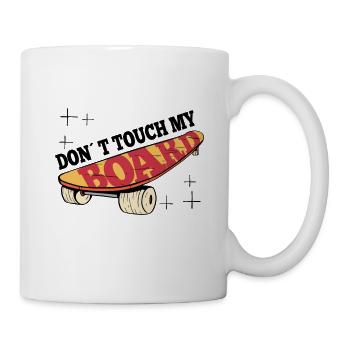 Skater Dont Touch my Board Skateboard Gift Idea - Mug - white - Right