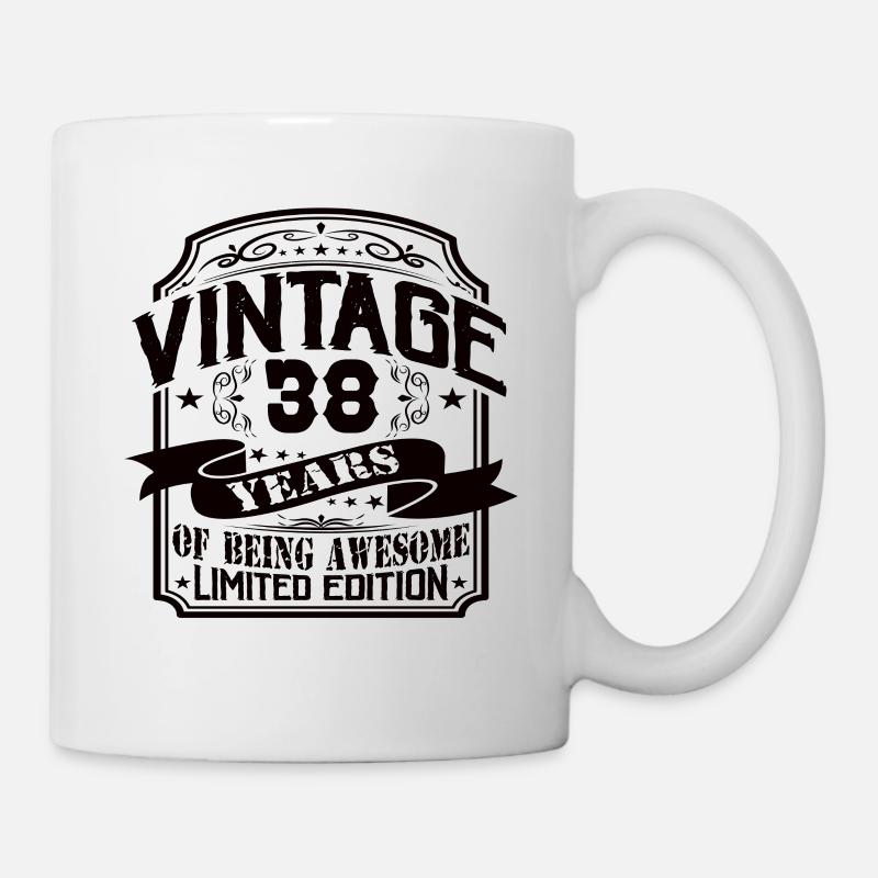 Vintage 38 ans d’être génial 38 anniversaire - Mug blanc - blanc