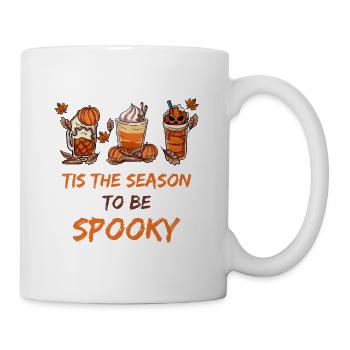Herbst Blätter Kaffee Becher - Tasse - Weiß - Rechts