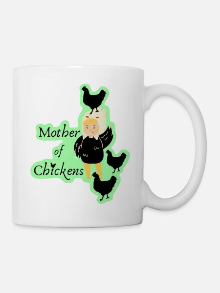 Motherofchickens - Tasse - Weiß