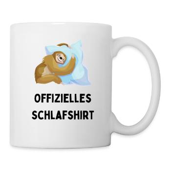 Offizielles Schlafshirt Faultier - Tasse - Weiß - Rechts