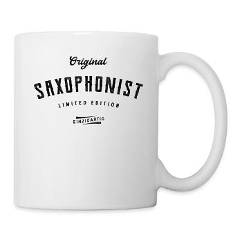 Saxophon Limited Edition Saxophonspieler - Tasse - Weiß - Rechts