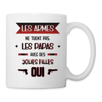 Idée Cadeau Papa Protecteur - Mug blanc - blanc - Droite