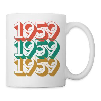 Anniversaire année 1959 / Vintage 1959 / Rétro 59 - Mug blanc - blanc - Droite