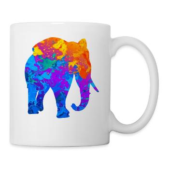 Elephant Elephant Silhouette Gift - Mug - white - Right