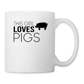 Dicton de cochon fille - Mug blanc - blanc - Droite