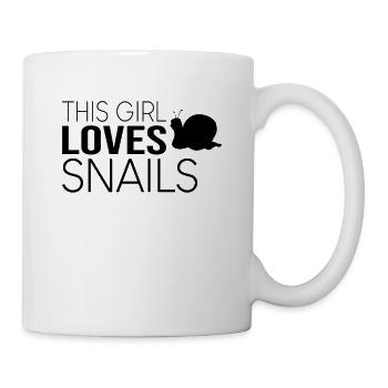 Mädchen Schnecke Spruch - Tasse - Weiß - Rechts