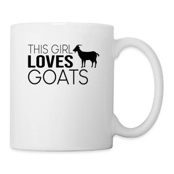 Mädchen Ziege Spruch - Tasse - Weiß - Rechts