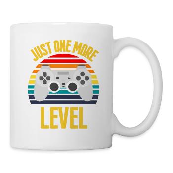 Just one more level funny gaming shirt - Mug - white - Right