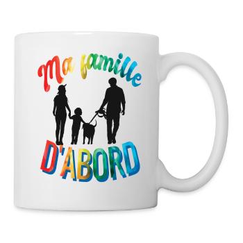 Ma famille d'abord - Mug blanc - blanc - Droite