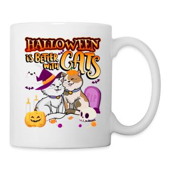 Halloween Is Better With Cats Spooky Kitty - Mug - white - Right