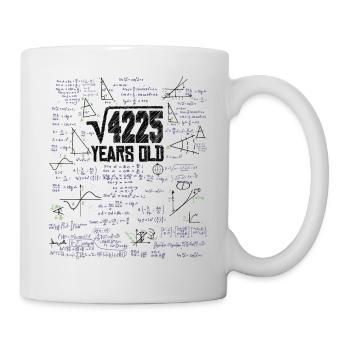 Square Root of 4225 Math Nerd 65th Birthday - Mug - white - Right