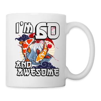 I Am 60 And Awesome Japanese Carp Koi - Mug - white - Right