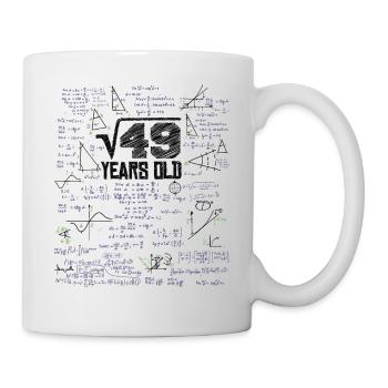 Racine carrée de 49 Math Nerd 7ème anniversaire - Mug blanc - blanc - Droite