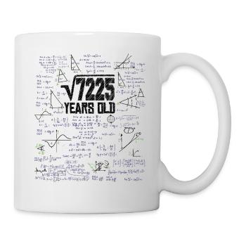 Square Root of 7225 Math Nerd 85th Birthday - Mug - white - Right