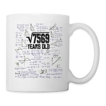 Square Root of 7569 Math Nerd 87th Birthday - Mug - white - Right