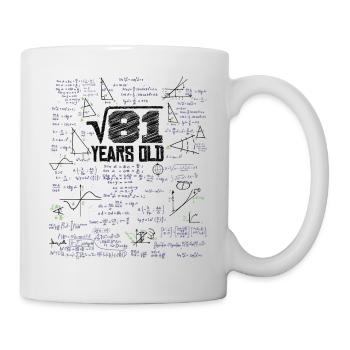 Square Root of 81 Math Nerd 9th Birthday - Mug - white - Right