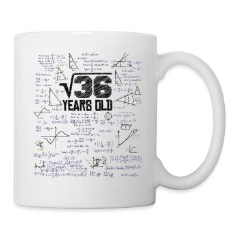 Square Root of 36 Math Nerd 6th Birthday - Mug - white - Right