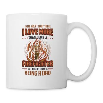 Pompier Stolz Pompier Papa - Mug blanc - blanc - Droite