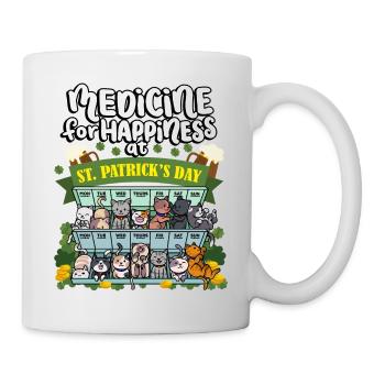 Médecine au bonheur le jour de la Saint-Patrick - - Mug blanc - blanc - Droite