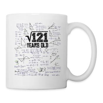 Racine carrée de 121 Math Nerd 11e anniversaire - Mug blanc - blanc - Droite