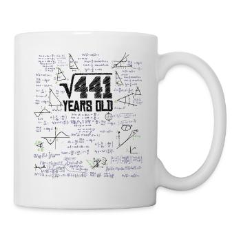 Square root of 441 math nerd 21st birthday - Mug - white - Right