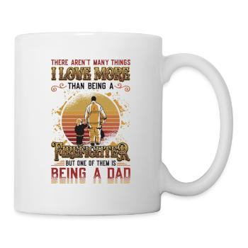 Pompier Stolz Pompier Papa - Mug blanc - blanc - Droite