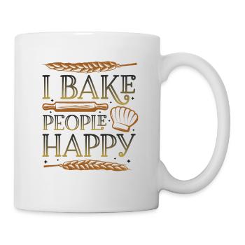 Je fais cuire des gens heureux amateurs de pâtisserie - Mug blanc - blanc - Droite