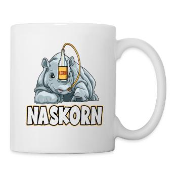 Naskorn Nashorn mit Korn - Tasse - Weiß - Rechts