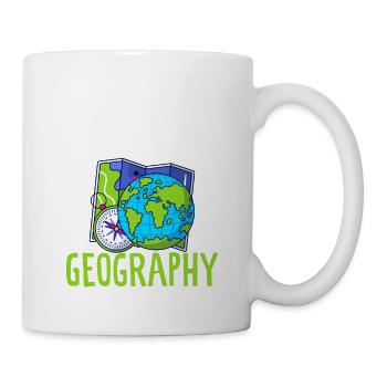 Warning May Spontaneously Talk About Geography - Mug - white - Right