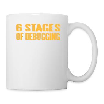 6 étapes de débogage Funny Data Admin T-Shirt - Mug blanc - blanc - Droite