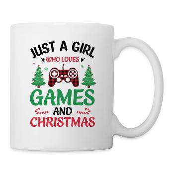 Juste une fille qui aime les jeux de motifs norvégiens - Mug blanc - blanc - Droite