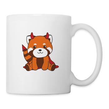 Red Panda Halloween Cute Devil Witch Costume - Mug - white - Right
