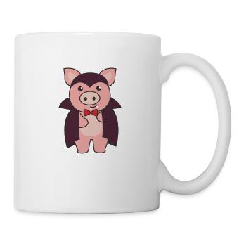 Pig Halloween Cute Devil Vampire Costume - Mug - white - Right