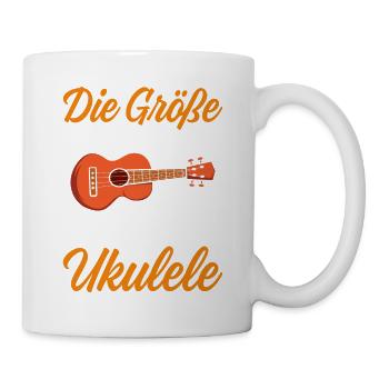 Die Größe Ist Nicht Alles Ich Spiele Ukulele - Tasse - Weiß - Rechts