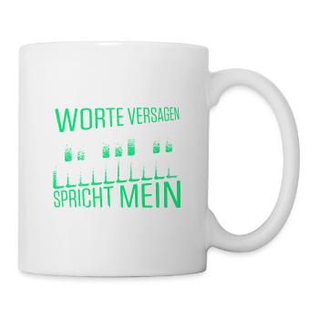 Wo Worte Versagen, Spricht Mein Klavier - Tasse - Weiß - Rechts