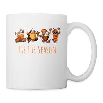Kaffeeliebhaber, es ist die Jahreszeit - Tasse - Weiß - Rechts