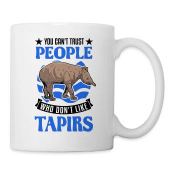 Tapir Flachlandtapir Tapirdae Tapir - Tasse - Weiß - Rechts
