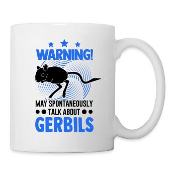 Avertissement Gerbille de course rat gerbille - Mug blanc - blanc - Droite