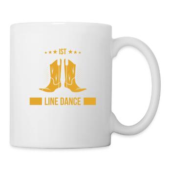Meine Blutgruppe Ist Line Dance Positiv - Tasse - Weiß - Rechts