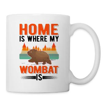 Home is where my Wombat is - Tasse - Weiß - Rechts