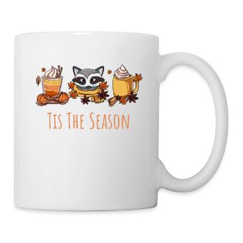 Latte Kaffee Waschbär - Tasse - Weiß - Rechts