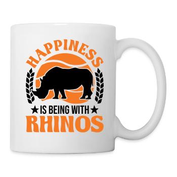 Rhinocéros Chanceux Rhinocéros - Mug blanc - blanc - Droite
