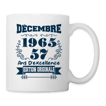 décembre 1965 Edition original | Vintage 1965 - Mug blanc - blanc - Droite