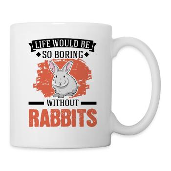 Kaninchen Geschenk Häschen Hase Kaninchen - Tasse - Weiß - Rechts
