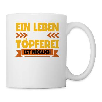 Töpfern - Tasse - Weiß - Rechts